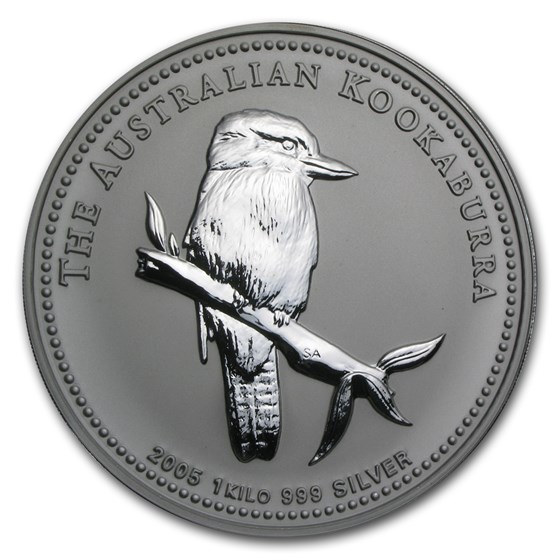 2005 Australia 1 kilo Silver Kookaburra BU 2005 Australia 1 kilo Silver Kookaburra BU